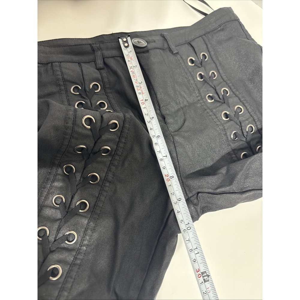 Hot & Delicious Women's Front Tie Up Jeggings Black Size‎ XL Y2K Boho Underwire - Picture 9 of 11